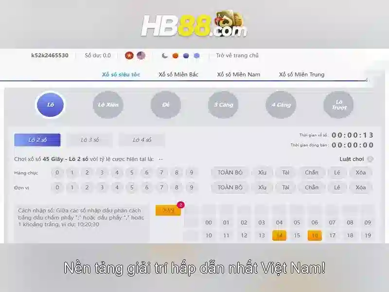 HB88: Nền tảng cá cược trực tuyến - Tổng quan Giao diện nhà cái hoàn hảo